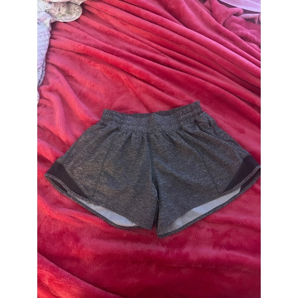 Lululemon Hotty Hot Heather Gray Shorts 4 inch inseam